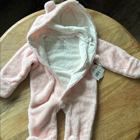 Magnetic Me Cozy Pink Fleece Baby Onesie Bunting Pram - Picture 6 of 6